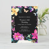 エレガント誕生日招待状 招待状 (スタンド正面)