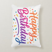 エレガント誕生日書道デザイン アクセントクッション (正面(垂直))