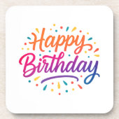 エレガント誕生日書道デザイン コースター (正面)