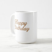 エレガント誕生日書道デザイン コーヒーマグカップ (正面左)
