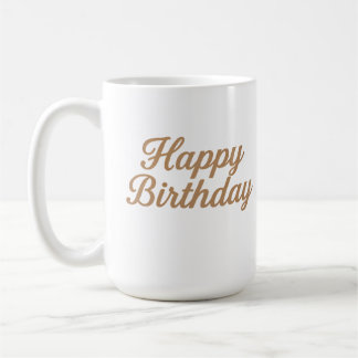 エレガント誕生日書道デザイン コーヒーマグカップ