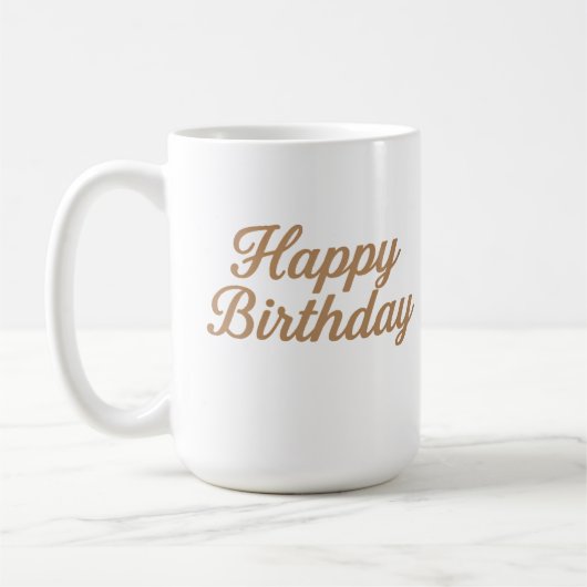 エレガント誕生日書道デザイン コーヒーマグカップ (左)