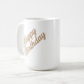 エレガント誕生日書道デザイン コーヒーマグカップ (正面左)