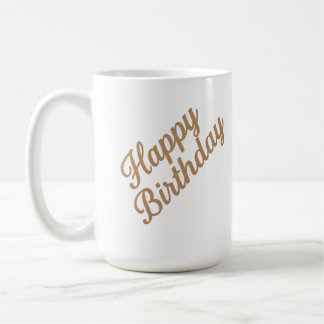 エレガント誕生日書道デザイン コーヒーマグカップ