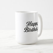 エレガント誕生日書道デザイン コーヒーマグカップ (正面右)