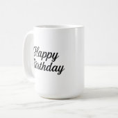 エレガント誕生日書道デザイン コーヒーマグカップ (正面左)