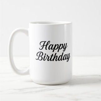 エレガント誕生日書道デザイン コーヒーマグカップ