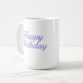 エレガント誕生日書道デザイン コーヒーマグカップ (正面左)