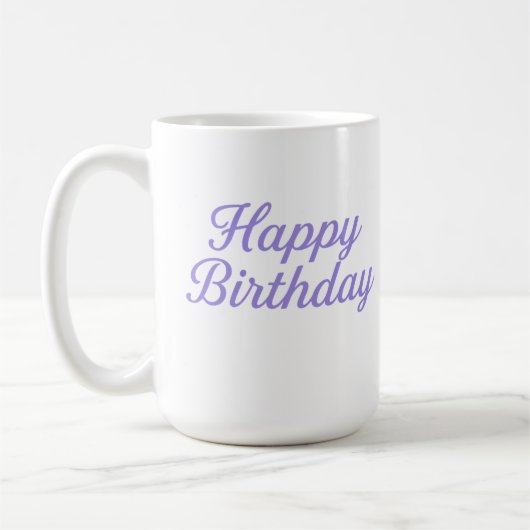 エレガント誕生日書道デザイン コーヒーマグカップ (左)