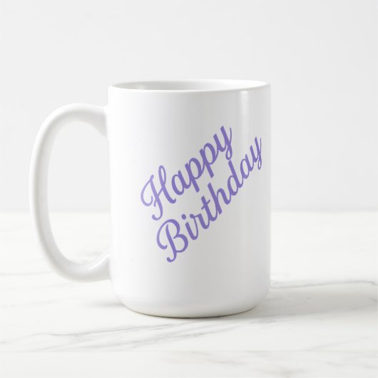 エレガント誕生日書道デザイン コーヒーマグカップ (左)
