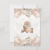 エレガント誕生日茶パーティー サンキューカード (裏面)