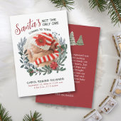 エレガント誕生統計クリスマス写真ベビーシャワー サンキューカード