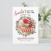 エレガント誕生統計ホリデー写真ベビーシャワー サンキューカード (スタンド正面)