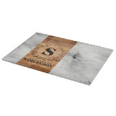 エレガント調和:木材および大理石のカッティングボード カッティングボード (角)