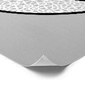 エレガント調和 – 複雑な赤と白の陰陽 ポスター (角)