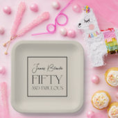 エレガント諸君のパーソナライズされた50 & Fabulous ペーパープレート (パーティー)