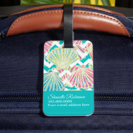 エレガント貝類の模様 ラゲッジタグ