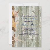 エレガント貝類ビーチブライダルシャワー茶パーティー 招待状 (裏面)