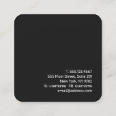 エレガント貝類熱帯性 スクエア名刺 (裏面)