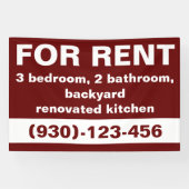 エレガント賃貸不動産代理カスタム者のバ実在ルグンディ 横断幕 (横)