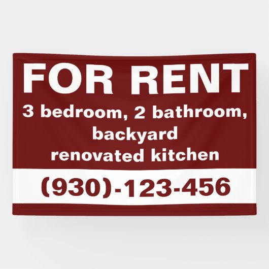 エレガント賃貸不動産代理カスタム者のバ実在ルグンディ 横断幕 (横)