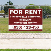 エレガント賃貸不動産代理カスタム者のバ実在ルグンディ 横断幕 (インサイチュ)