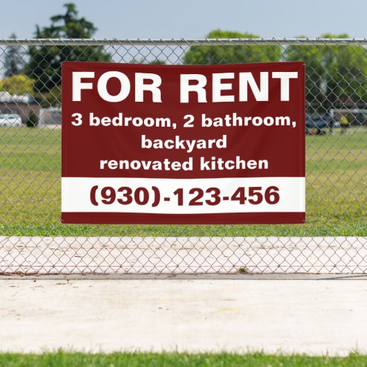 エレガント賃貸不動産代理カスタム者のバ実在ルグンディ 横断幕 (インサイチュ)