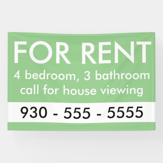 エレガント賃貸料カスタム実在代理人 横断幕 (横)