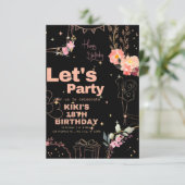 エレガント賛美パーソナライズされた誕生日 招待状 (スタンド正面)