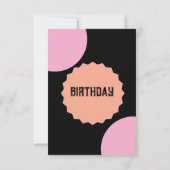 エレガント賛美パーソナライズされた誕生日 招待状 (裏面)