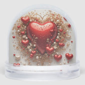 エレガント赤いハートとゴールデンフローラ詳細 (裏面)