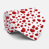 エレガント赤いハートパターン ネクタイ (ロール)