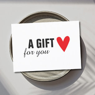 エレガント赤いハート美しい贈与証 割引カード