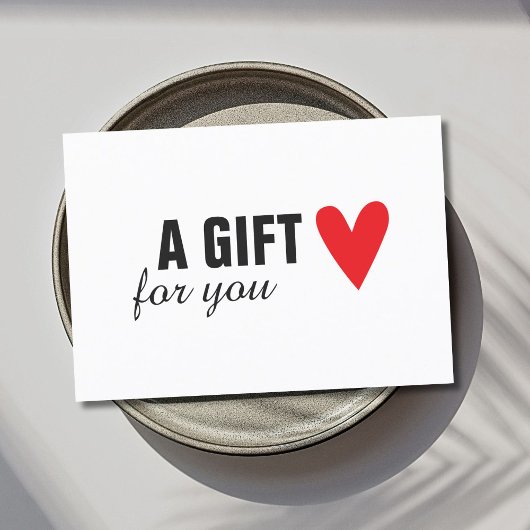 エレガント赤いハート美しい贈与証 割引カード