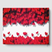 エレガント赤いハート ゲストブック (裏面)