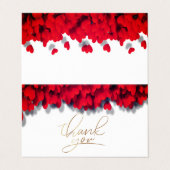 エレガント赤いハート 名刺 (外部フラット)