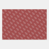 エレガント赤と白クリスマス ラッピングペーパーシート (正面3)