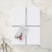 エレガント赤と白ワインダンス結婚ズ ギフトタグ (より糸付き)