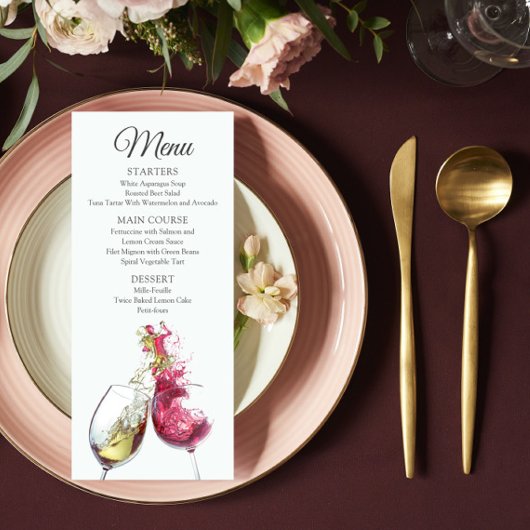 エレガント赤と白ワインダンス結婚ズ メニュー