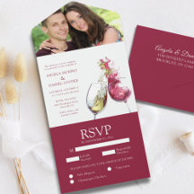 エレガント赤と白ワインダンス結婚写真