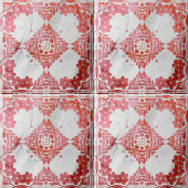 エレガント赤と白動揺して大理石 タイル