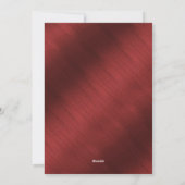 エレガント赤と白Christmas Photo Card シーズンカード (裏面)