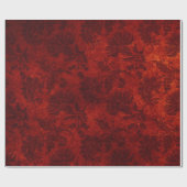 エレガント赤王室のダマスクの花模様 ラッピングペーパー (フラット)