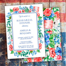 エレガント赤白青結婚のリハーサル