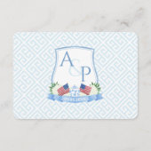 エレガント赤白青結婚の食事オプションRSVP エンクロージャーカード (裏面)