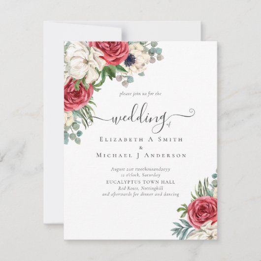 エレガント赤白青結婚予算 (正面)