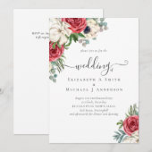 エレガント赤白青結婚予算 (正面/裏面)