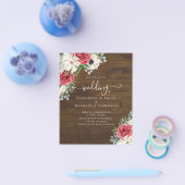 エレガント赤白青結婚予算 チラシ (シングル)