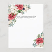 エレガント赤白青結婚予算 チラシ (裏面)