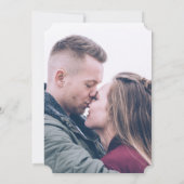 エレガント赤面とグレイ結婚の写真招待状 招待状 (裏面)